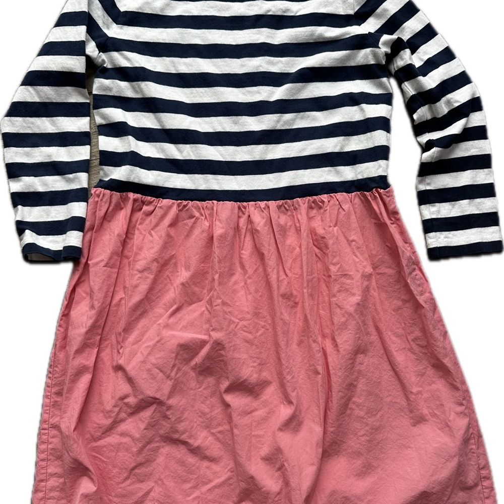 Crewcuts Navy, White and Coral Casual Sundress with Sleeves